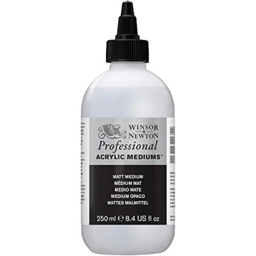 Winsor & Newton Professional Acrylic Medium, Matt Medium, 250ml - color: Matt Medium, style: 250ml (8.5-oz)