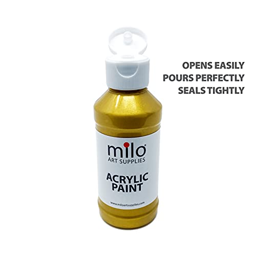 milo Metallic Acrylic Paint Set, 6 Metallic Colors, 4 oz Bottles - style: Metallic Set 6 x 4 oz