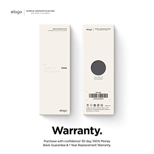 elago R3 Protective Case for Apple TV 4K Siri Remote 1st Generation - color: Black
