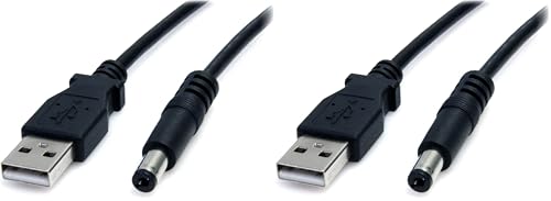 StarTech 3FT USB to Type M Barrel DC Power Cable (Pack of 2) - size: 3 ft / 1m (Pack of 2), style: Type M