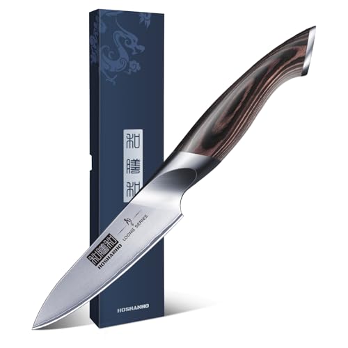HOSHANHO 3.75 inch Paring Knife, Ultra Sharp Japanese Kitchen Fruit Knife - size: 3.7"