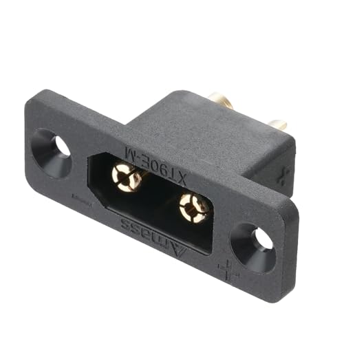 ELFCULB 10PCS Amass XT90E Male Connectors with Screws for RC Vehicles - size: XT90E Male