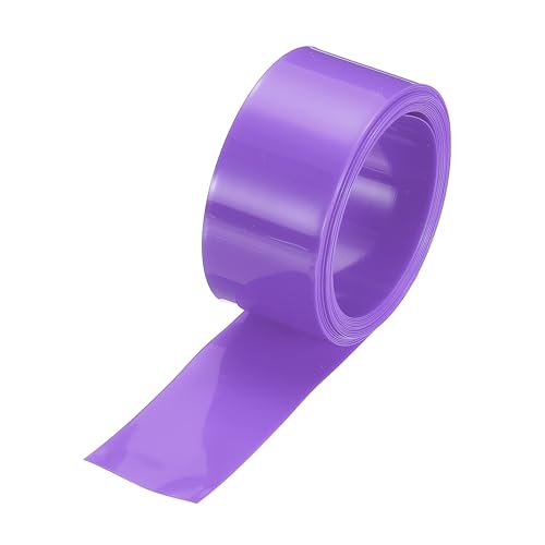 MECCANIXITY Battery Wrap PVC Heat Shrink Tubing 15mm Dia 23mm Flat 8 Feet Purple Good Insulation for Battery Pack-2.5m - color: Purple, size: 15mm Dia x 23mm W x 2.5m L