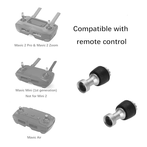 1 Pair Aluminum Alloy Drone Joystick Drone Thumb Control Joystick Compatible with DJI Mavic 2 Pro Compatible with Zoom Compatible with Mavic Mini