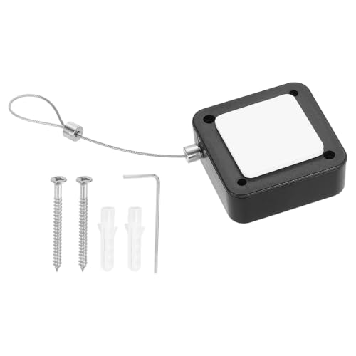 PATIKIL Retractable Remote Control Cable Tether 4.9ft /1.5M, Black 1 Set - color: Black, size: 4.9ft /1.5m