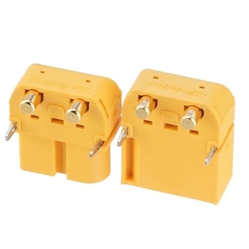 ELFCULB 10 Pairs Amass XT60PW Panel Mount Connectors for FPV Drones - color: 10 Pairs XT60PW