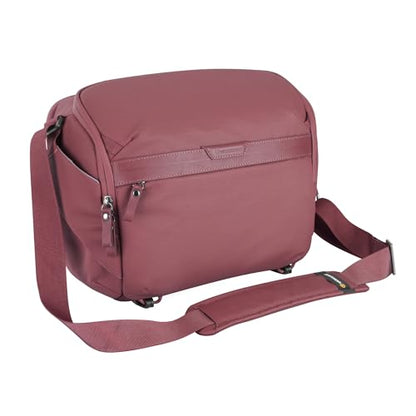 VANGUARD VEO Metro S9L Camera & Everyday Shoulder Bag (Magenta) – Fits Full-Frame Camera with 3 Lenses (Up to 70–200mm f/2.8), 13" Tablet Sleeve, Removable Dividers, Weather-Resistant Design - color: Magenta, size: 9L