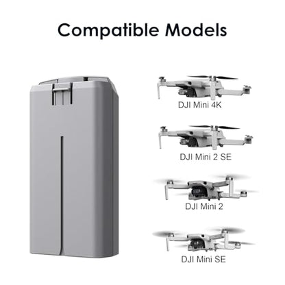 KUWATA Intelligent Flight Battery for DJI Mini 4K, Mini 2 SE, Mini 2, Mini SE, 2400mAh, 2-Pack, 2026 Upgraded Edition, Camera Drone Extended Battery - size: Battery × 2