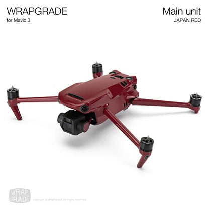 WRAPGRADE Skin Compatible with DJI Mavic 3 Pro (Japan RED) - color: Japan Red / Pro