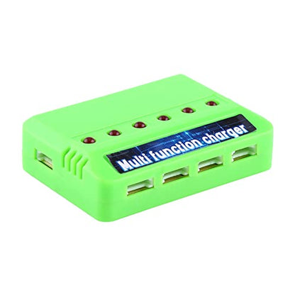 X5C Drone 6 in 1 Multi Battery Fast Charger ABS Housing, Simultaneous 6 Bank Charging Station with USB Cable for Quadcopters
