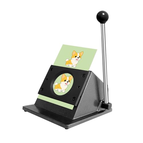 3"/75mm Button Paper Cutter, Circle Cutter Circle Punch, Graphics Punch Cutter, 3.386"/86mm Cutting Diameter Die Cut Machine for Making 3"/75mm Buttons DIY Crafts Button Making