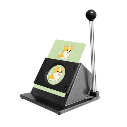 3"/75mm Button Paper Cutter, Circle Cutter Circle Punch, Graphics Punch Cutter, 3.386"/86mm Cutting Diameter Die Cut Machine for Making 3"/75mm Buttons DIY Crafts Button Making