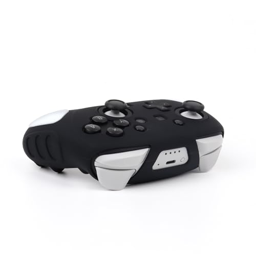 RALAN Controller Skin with 6 Thumb Grips for Switch 2 Pro Controller, Anti-Slip Silicone Controller Cover Protector Case - color: White