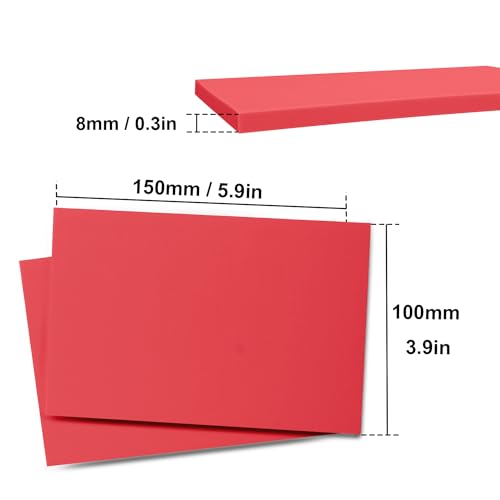 25 Pcs 4"x6" Rubber Carving Blocks, Linoleum Blocks - color: 25 Pcs 4"x6" Red, size: 25 Pcs 4"x6"