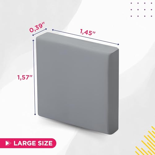 Kneaded Erasers for Drawing – Large Grey Moldable Art Erasers (4 Pack) with Storage Case, Ideal for Charcoal, Sketching, Pastels & Fine Art Blending