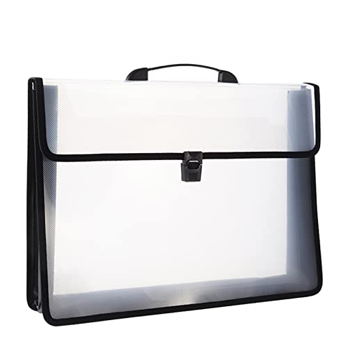 12x16.5 Art Portfolio Case A3 PP Plastic Transparent Black Pack of 1 - color: Black
