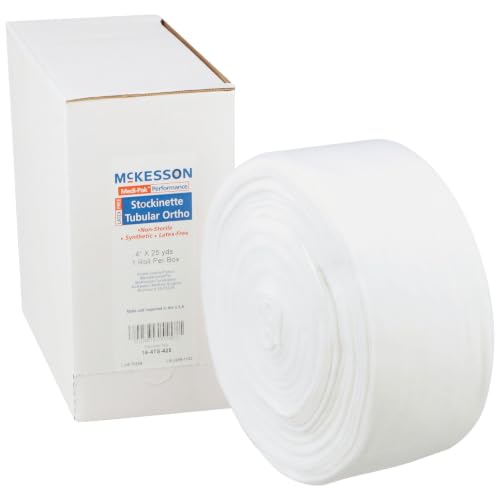 McKesson Stockinette, Non-Sterile, Latex-Free, White, Polyester, 4 in, 1 ct