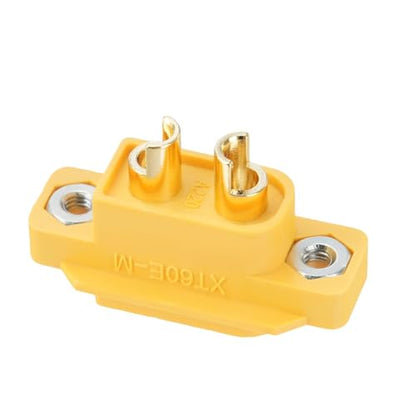 ELFCULB 10PCS Amass XT60E Male Panel Mount Connectors for FPV Drones - color: 10 pcs XT60E