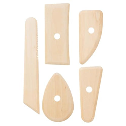 5Pcs Wood Pottery Clay Ribs