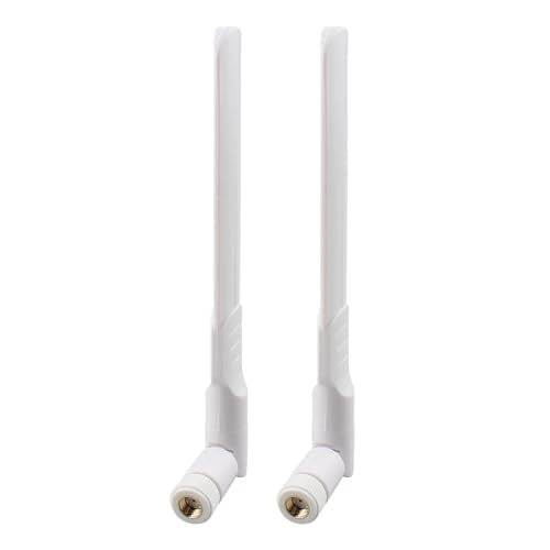 2pcs 2.4GHz 5GHz 5.8GHz 8dBi Dual Band WiFi Aerial Antenna with MIMO RP-SMA Male Connector Compatible with SUS TP-Link Fenvi Rosewill Gigabyte Wireless Router Mini Express PCIE Network Card