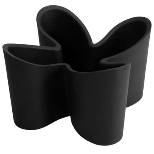 Flower Shape Remote Control Holder Modern,Desk Organizer Storage Container - color: Black