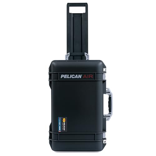Black Pelican Air 1535 Carry-on Case - Comes empty - Silver Handles & Latches. - color: Silver Handles & Latches