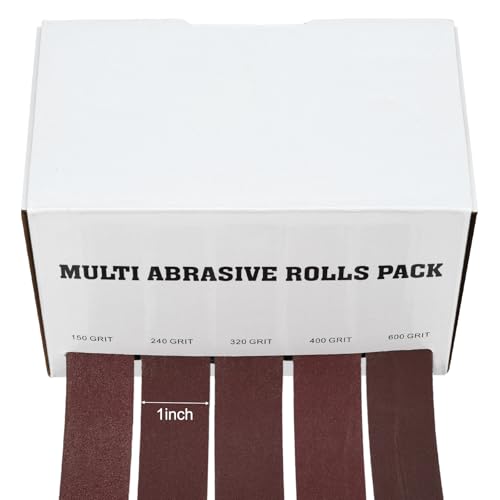 Emery Cloth Roll, 5 Rolls 8 Meters Abrasive Sandpaper - size: 5Rolls 26FT