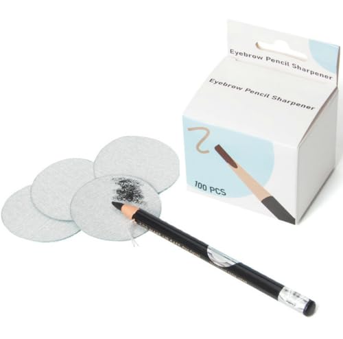 Sandpapers Sharpener - 100 Pieces Sandpaper Pads for Sketch Pencil, Crayon, Eyebrow Pencil, Charcoal Pencil Pointer for Artists and Students