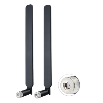 Superbat High Gain 12dBi Dual Band WiFi Antenna 2.4GHz/5GHz 5.8GHz Omnidirectional RP-SMA for Router, Wireless Access Point, Security Cameras (2 Pack) - color: black