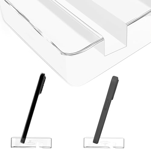 Transparent Acrylic Tablet Stand, Portable Phone Holder for Desk Use - color: Transparent