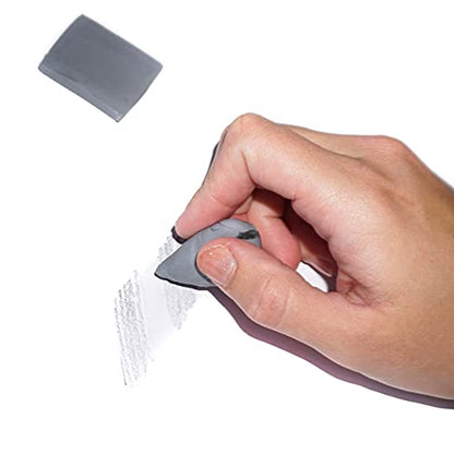 June Gold 6 Gray Kneaded Erasers, Moldable for Graphite, Charcoal & More