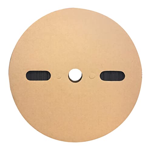 WindyNation 100 Feet (31 Meters) 3/8 inch, 3/8" I.D. Polyolefin 2:1 Black Heat Shrink Tubing - size: 100 ft. of 3/8"