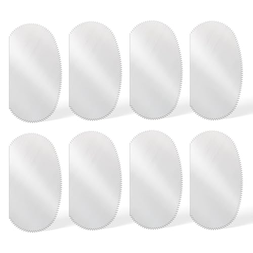 8pcs Pottery Tools Serrated Scraper, Stainless Steel Clay Ribs Oval Modeling Cutter Scraper Clay Scoring Tools for Ceramics Texturing Artists
