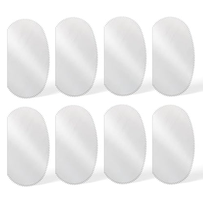 8pcs Pottery Tools Serrated Scraper, Stainless Steel Clay Ribs Oval Modeling Cutter Scraper Clay Scoring Tools for Ceramics Texturing Artists