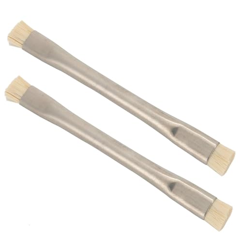 Estink Anti Static Brush, Pack of 2 Metal Anti Static Dust Brush ESD Brush Motherboard Cleaning Tools Cleaning Brush for PCB Keyboards Cell Phone Parts Computer Fans Cleaning