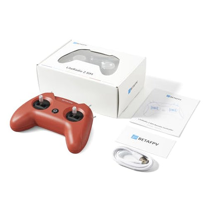 BETAFPV LiteRadio 2 SIM Controller for FPV Flight Training-Mode 2/Red