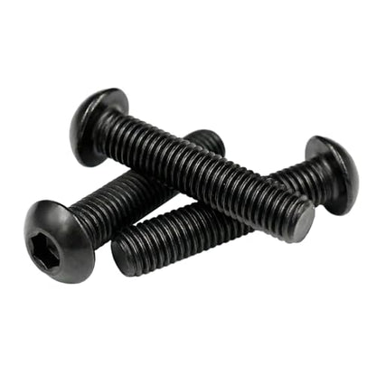 M2 x 4mm(50 Pack) Button Head Hex Socket Cap Screws Bolts, Hex Drive Bright Finish Fully Machine Thread, Corrosion Resistant Black Oxide 304 Stainless Steel 18-8 Screws - size: M2 x 4mm