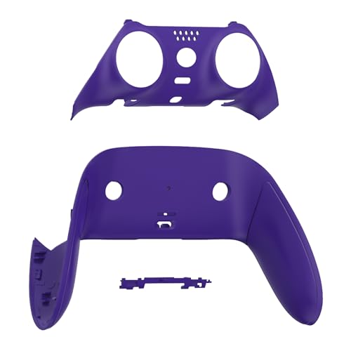 eXtremeRate Top Bottom Decorative Trim Shell Compatible with ps5 Edge Controller DIY Replacement Front Back Clip Shell, Custom Purple Plates Cover Compatible with ps5 Edge Controller - color: Purple
