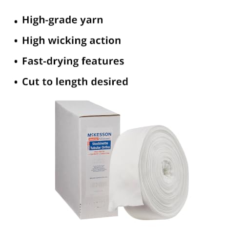 McKesson Stockinette, Non-Sterile, Latex-Free, White, Polyester, 3 in, 1 ct