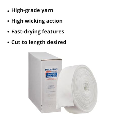 McKesson Stockinette, Non-Sterile, Latex-Free, White, Polyester, 3 in, 1 ct