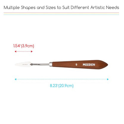 MEEDEN Artist Palette Painting Knife: 8.23" Flexible Stainless Steel, #9 - style: #9