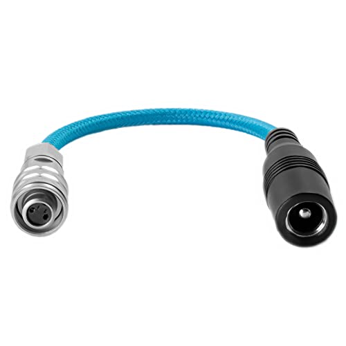 KONDOR BLUE BMPCC4K to DC 5.5/2.5 Barrel Socket Power Adapter Cable (Female) 6in 15cm Weipu Compatible with Blackmagic BMPCC 4K/6K