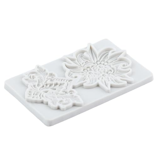 Flower Polymer Clay Mold Baroque Relief Flower Silicone Molds - color: Style G