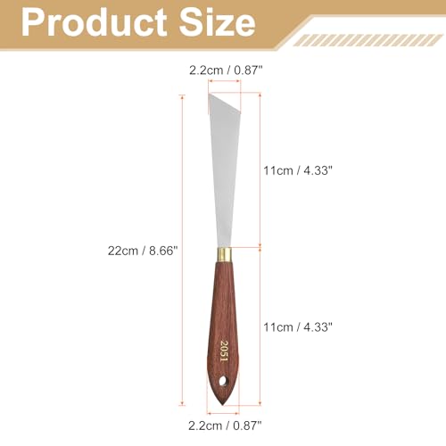 HARFINGTON Palette Knife Painting Tool 4.33" x 0.87" Stainless Steel Blade