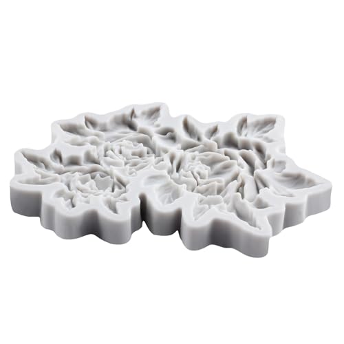 Peony Flower Polymer Clay Molds Peony Flower Leaf Silicone Mold - color: Style I