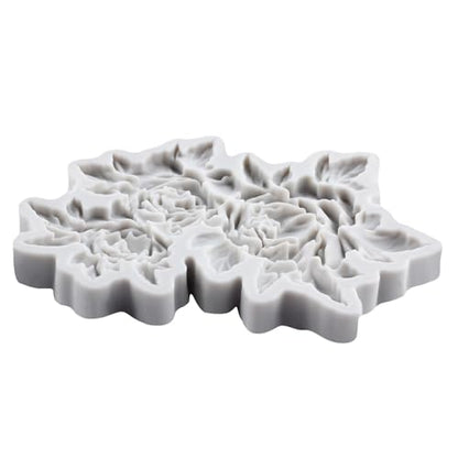 Peony Flower Polymer Clay Molds Peony Flower Leaf Silicone Mold - color: Style I