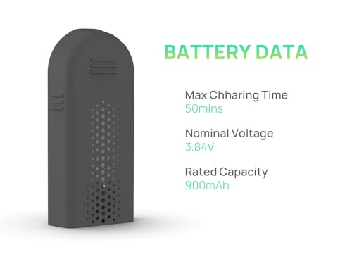 UranHub M10C Drone Replacement Battery, 3.84V 900mAh Battery for 10Mins Flight Time, with USB Charging and LED Indicator for M10 and M10C Drone
