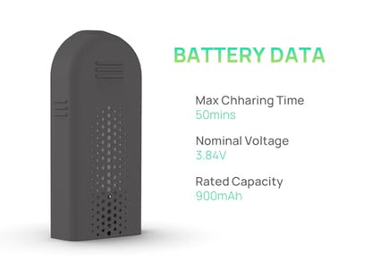 UranHub M10C Drone Replacement Battery, 3.84V 900mAh Battery for 10Mins Flight Time, with USB Charging and LED Indicator for M10 and M10C Drone