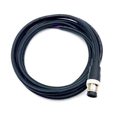 M12 12 Pin Male Connector Cable, A Code Straight Molding Cable Male Aviation Sensor Electrical PVC Cable Industrial Molded Cable AWG26（0.5Meter） - size: 1.64ft