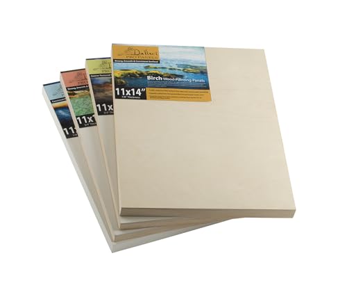 Da Vinci Pro Medium Textured Gesso Panel - 3x3-12 Pack - 2" Depth Wood Panels for Painting - Accepts Mediums Like Canvas - for Oils, Acrylics, Mixed Media, Pastels & Drawing Sticks - size: 3x3", style: 1-5/8" Depth